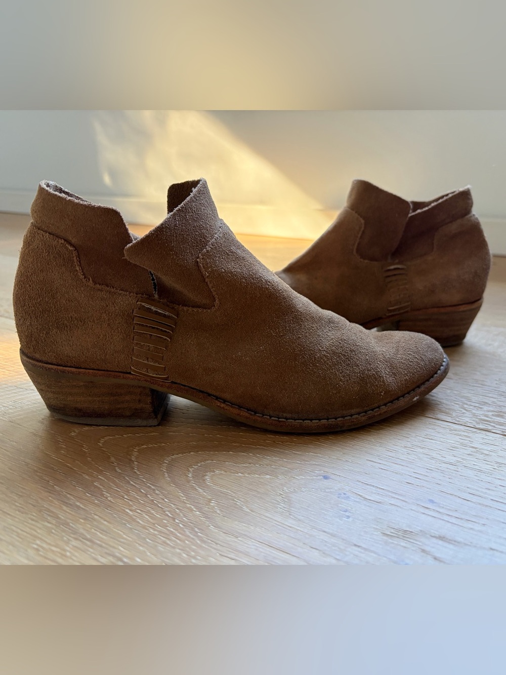 Dolce Vita Chestnut Suede Ankle Booties